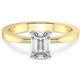 thumbnail image 3 of 5 Carat IGI Certified Emerald Shape Lab Grown Diamond Engagement Ring | 14K Yellow Gold |Jannel Tapering Diamond Ring | FG-VS1-VS2 Quality Friendly Diamonds, 3 of 4