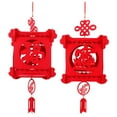 thumbnail image 3 of Juego de 2 faroles cuadrados para festivales chinos tradicionales, farolillos rojos colgantes de durabilidad probada, 3 of 12