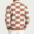 thumbnail image 5 of Men's Round Neck Long Sleeve Ribbed Knit Plaid Pullover, Sweater for Fall Winter, Casual Style and Holiday Gatherings,Watermelon Red,2XL, 5 of 7