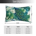 thumbnail image 2 of Goofa Peacock And Flowers Print Plush Throw Pillow Case, Soft Velvet with Hidden Zipper, Decorative Cushion Cover for Sofa, Bed, Car, and Home Décor-14"x20", 2 of 6