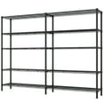 thumbnail image 4 of Ktaxon 1750LBS Heavy Duty Wire Shelving, 5-Tier Extra-wide Metal Shelves, Steel Garage Storage Rack, Adjustable DIY Corner Commercial Shelving, 69.7"W x 15.7"D x 70.8"H, Black, 4 of 19