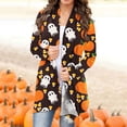 thumbnail image 2 of Camiseta de manga larga para mujer, cárdigan de otoño, cárdigan suelto, camisa estampada, cárdigan, Top, cárdigan de Halloween, camisa Pompotops qwe20988, 2 of 5