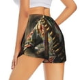 thumbnail image 3 of Goofa Cowboy Iguana Floral Shirt Printed Women 2 in 1 Running Shorts,Quick Dry Athletic Workout Shorts,High Waisted Athletic Shorts with Liner Pockets-Small, 3 of 9
