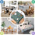 thumbnail image 4 of Pioneer Flower Floral Print Pattern Square Tablecloth, Waterproof Wipeable Spillproof Washable Table Cover for Home Kitchen Party and Daily Decor 52"x52", 4 of 6