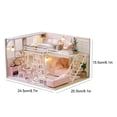 thumbnail image 3 of Kit de casa de muñecas kits de modelo de casa de muñecas de madera en miniatura rosa hecha a mano de bricolaje Kit de casa de muñecas de regalo de juguete Kit de casa de ANGGREK Otros, 3 of 8