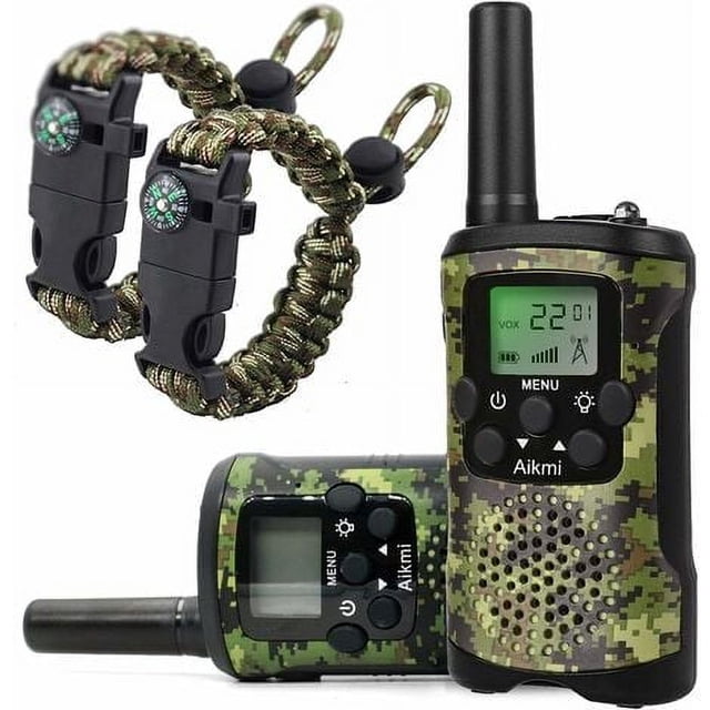 4-12 años Juguetes para niños Walkie Talkie Niños 8 canales Radio bidireccional con lámpara LCD para aventuras Camping Juguete al aire libre Cumpleaños 5 6 7 8 años Regalo para niños