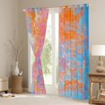 thumbnail image 3 of Manfei Gradient Tie Dye Blackout Curtains Set of 2 (52x84 Each),Retro Batik Aesthetic Window Curtains,Orange Blue Pink Curtains and Drapes For Teens,Luxury Bedroom Decor, 3 of 6