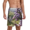 thumbnail image 2 of Sikiie Lilacs Teapot Scenic Painting Mens Pajama Shorts, Lounge Pant, Men's shorts，Sleep Pj Shorts for Men-XX-Large, 2 of 6