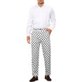 thumbnail image 2 of INSPIRE CHIC Polka Dots Printed Dress Pants for Men's Regular Fit Formal Trousers 38 White, 2 of 6