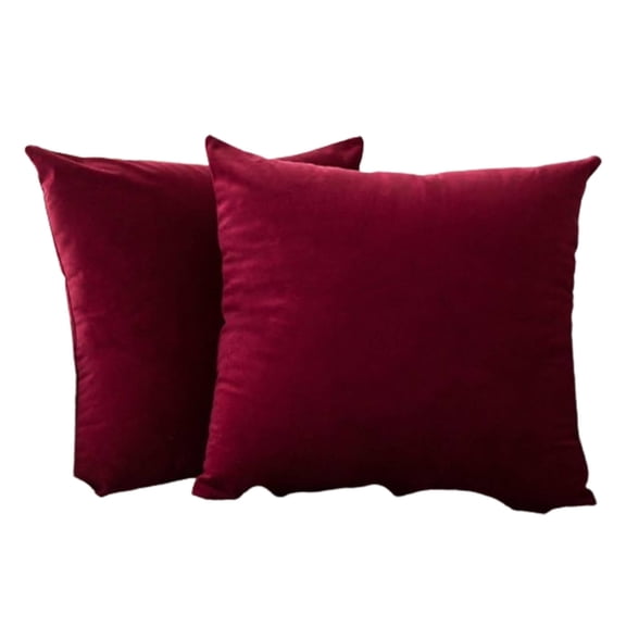 AUQ 2Pcs Pillow Covers Comfortable touch Suitable for Various Home Decoration Styles Pillowcases Hidden Zipper Simple Design Versatile Square Cushion Case 18x18in,Red