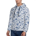 thumbnail image 3 of Lsque Rabbit And Butterfly Pattern Casual Men's Hoodie,Hooded Sweatshirt with Kangaroo Pocket,Pullover Hoodie-4X-Large, 3 of 7