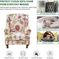 thumbnail image 3 of Wingback Chair Covers Pieces Stretch Printed Wing Back Chair Cover Sofa Slipcover Washable Wingback Armchair Slipcovers Furniture Protector with Elastic Bottom for Wingback Chairs, 3 of 7