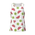thumbnail image 4 of Fotbe Watermelon And Kiwi Pattern Men's Quick Dry Workout Tank Top Gym Muscle Tee Fitness Bodybuilding Sleeveless T Shirt Breathable Workout Shirt-Medium, 4 of 9