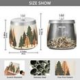 thumbnail image 2 of Yayeee Ashtray with Lid for Cigarette Smokeless Stainless Steel Home Ash Holder, Brown Christmas Trees, 2 of 7