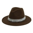 thumbnail image 1 of GPOECD Stylish Western Cowboy Hat with Rhinestone Embellishments for Country Dance Parties and Events Coffee,One Size, 1 of 3