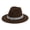 Coffee, variant on Womens Mens Western Cowboy Hat Rhinestone Gemstone Heart Flat Brim Party Hat Dance Accessory Country Concert Rodeo Dress Up