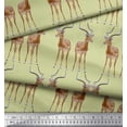 thumbnail image 2 of Soimoi Rayon Crepe Fabric Deer Animal Printed Craft Fabric by The Yard 46 Inch Wide, 2 of 3