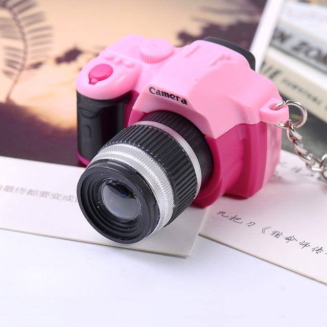 Llaveros para mujer, llavero de billetera, llavero de auto, llavero lindo, nuevo y popular mini llavero de cámara de juguete con luz de flash y sonido, llavero de regalo.