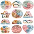 thumbnail image 1 of 48 pegatinas sensoriales de ansiedad ZOIIWA, reutilizables, texturizadas, 1 of 7