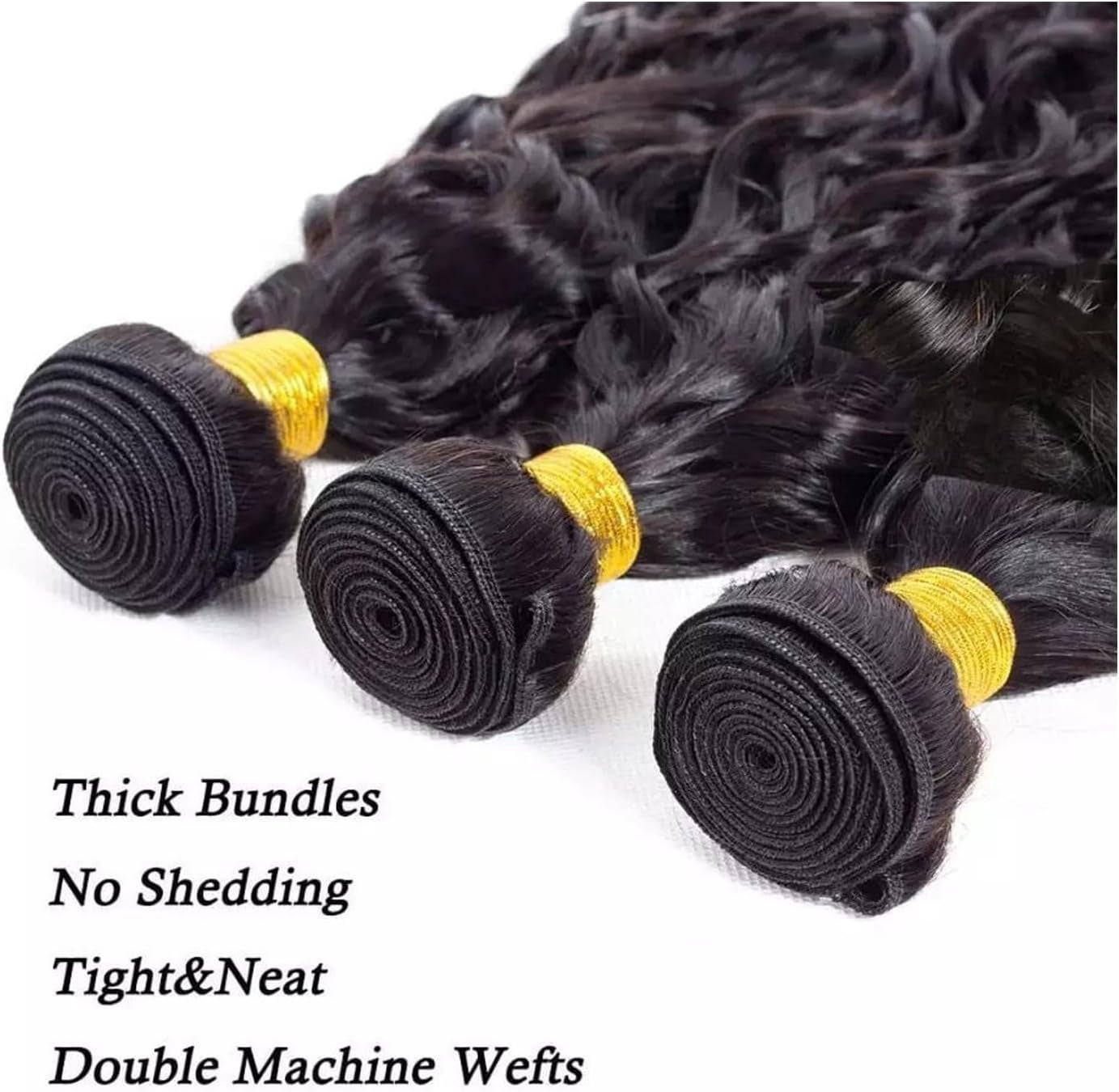 Aorsher Deep Wave Bundles Human Hair 26 Inch Wet and Wavy Bundles 100% Unprocessed Virgin Curly Weave Bundles Human Hair 1 Bundles Black