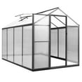 thumbnail image 7 of VEIKOUS 8' x 6' Greenhouse for Outdoor Heavy Duty Polycarbonate Garden Plants Greenhouse Kit w/ Aluminum Frame, Lockable Door and Window, Grey, 7 of 7