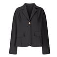 thumbnail image 3 of Outfmvch Cotton Button Down Shirts for Women Lapel Gauze Tops Linen Tops for Women Linen Button Down Shirt Women V Neck Tops Outfits Boho Ethnic Style Peasant Tee Black L, 3 of 6