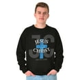 thumbnail image 5 of Jesus Christ JC Cross Christian Sweatshirt for Men or Women Brisco Brands S, 5 of 6