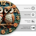 thumbnail image 3 of Cute Owl Wall Clock 10 Inch Silent Non Ticking Round Clock Decoration for Living Room Kitchen Bedroom Bathroom Office Classroom, 3 of 8