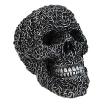 Gothic Mechanic Motor Chain Link Morphing Cranium Skull Skeleton Figurine