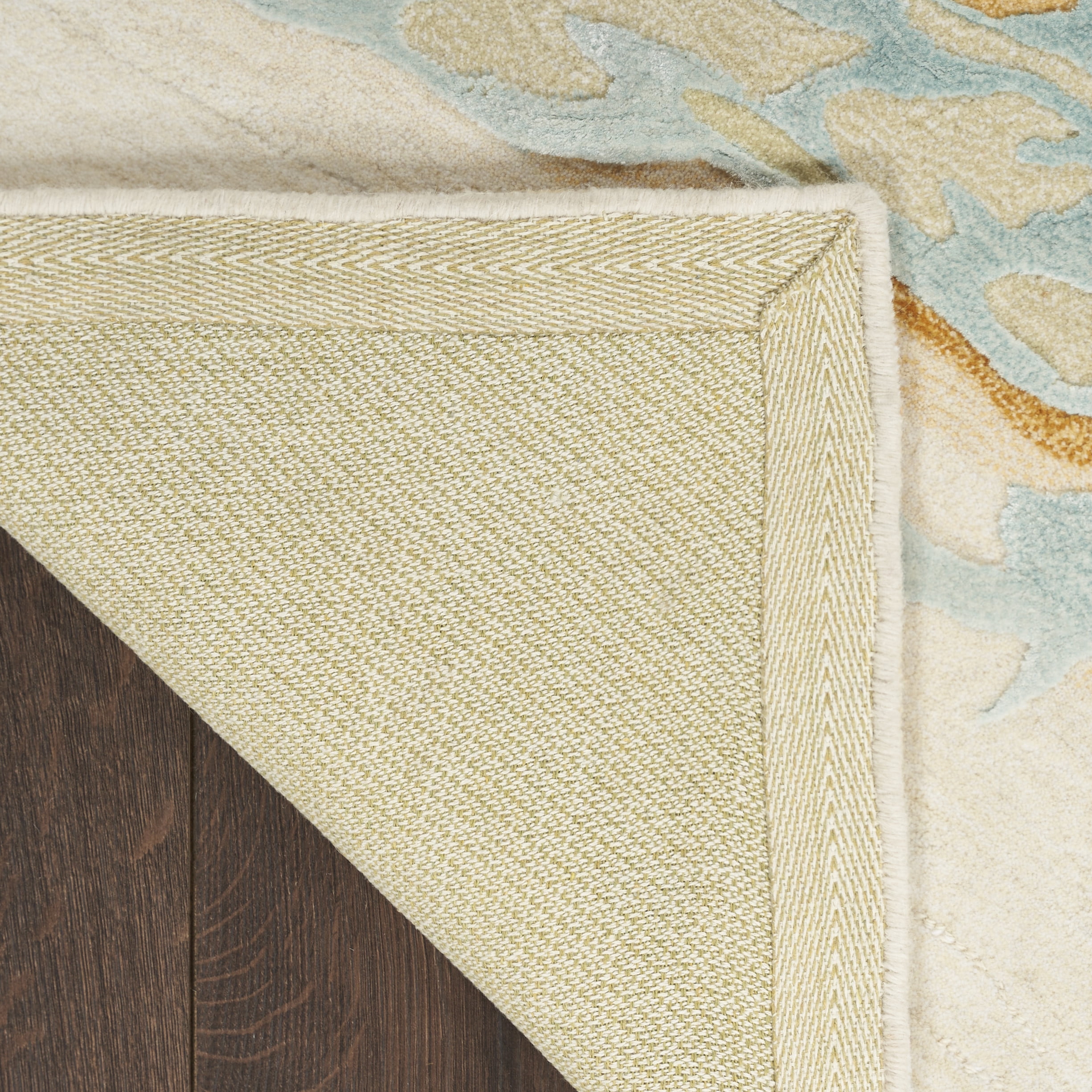 Nourison Home Prismatic Abstract Sand Blue 3'9" x 5'9" Area Rug, Easy Cleaning, Non Shedding, Bed Room, Living Room, Dining Room, Kitchen (4x6)