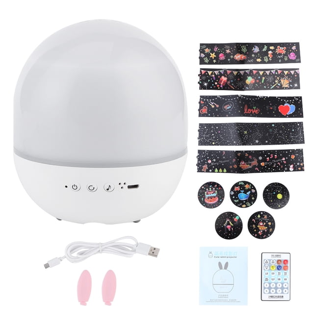Lámpara de proyección giratoria LED multifunción decoración de luz nocturna ambiental recargable por USB