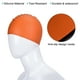 thumbnail image 5 of Gorro de natación de silicona Uxcell, gorro de natación impermeable antideslizante para adultos, para mujeres y hombres, naranja 2 piezas, 5 of 6