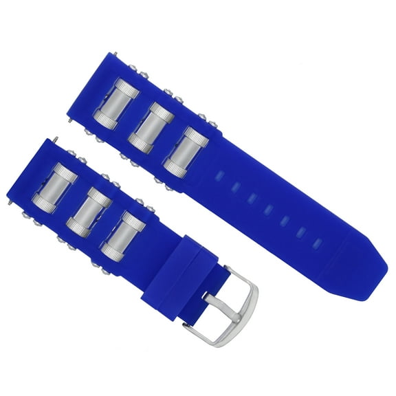 26MM RUBBER WATCH BAND STRAP FOR MENS MICHAEL KORS DIVER WATCH BLUE