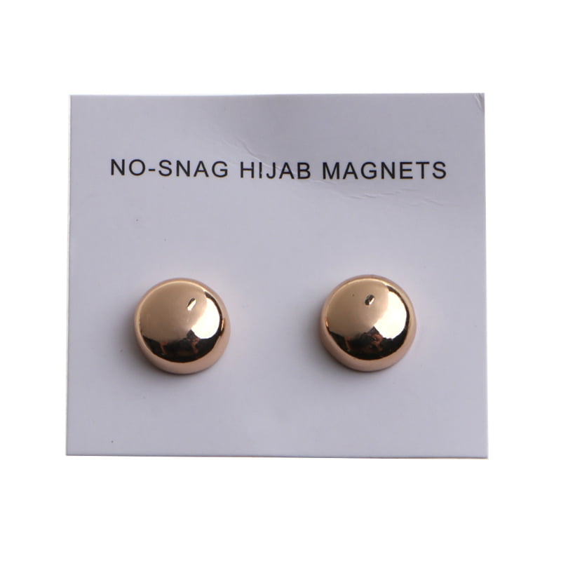 Fashion Metal Magnetic Button Muslim Hijab Scarf Clip Brooch Pin Accessories 2x