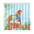 thumbnail image 1 of Cortina de Ducha ABPHQTO Caballo Navideño Floral Poliéster 150x180 cm, 1 of 3