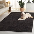 thumbnail image 3 of SAFAVIEH Mila Heidi Geometric Striped Polyester Area Rug, Brown/Black, 5'3" x 7'6", 3 of 11