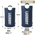 thumbnail image 3 of DOKEHOM 90L Large Laundry Basket, Collapsible Laundry Bag, Foldable Laundry Hamper, Folding Washing Bin (Dark Blue), 3 of 7