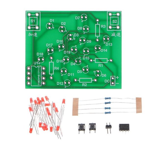 Dc 5v Diy Kit Molino De Viento Electrónico Divertido Tablero Pcb Diy Y Kit De Piezas Para La Práctica
