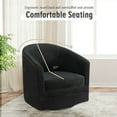 thumbnail image 4 of Gymax Fauteuil Pivotant Moderne en Velours avec Base en Métal, 4 of 9