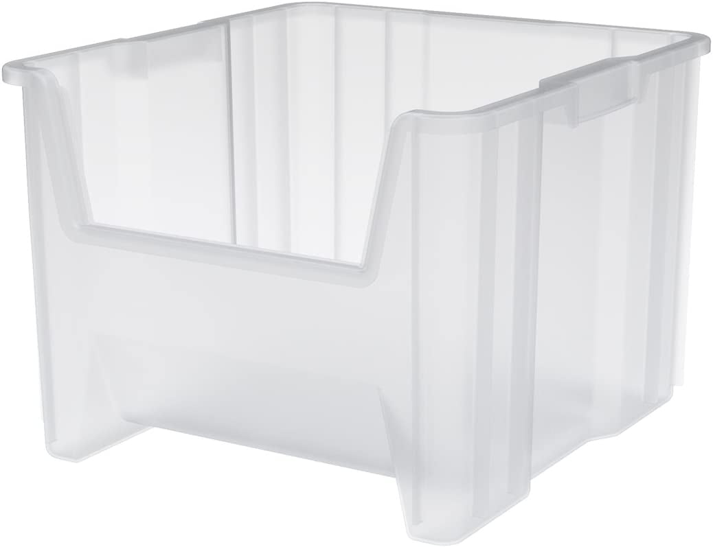 AkroMils StakNStore Storage Bins Stackable Heavy Duty Containers, 17