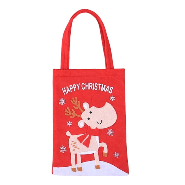 Inteprter Bolsa de regalo de Navidad, soporte Universal Adorable para almacenamiento de dulces, asa de Año Nuevo, regalos de Navidad, bolsas, accesorios, Kits de decoración para fiestas Alce Inteprter HA069776-03