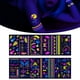 thumbnail image 3 of 12 tatuajes temporales que brillan en la oscuridad, reactivos a la luz negra. Estilo A, 3 of 9