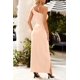 thumbnail image 3 of Vestido PRETTYGARDEN Maxi Beige con Hombro Descubierto y Abertura Alta XL, 3 of 7
