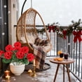 thumbnail image 3 of Artificial 5-Stem Geraniums, Realistic Silk Flowers, Greenery Bushes for Outdoor/Indoor Decor, Window Boxes, Hanging Planters, Porch & Home (Size/Color as Pictured), 3 of 3