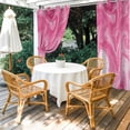 thumbnail image 4 of Outdoor Curtains for Patio Waterproof, Pink Marble Outdoor Privacy Panels Grommet, Modern Ombre Abstract Fluid Aesthetic Art Blackout Outside Curtains for Porch/Cabana 54"x108", 1 Panel, 4 of 8