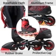 thumbnail image 3 of Nattork Boys Inline Skates for Kids Girls with Light Wheels Adjustable Red Large(US 5-8), 3 of 7