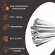 thumbnail image 4 of 304 Stainless Steel Outdoor Cable Straps | High Temperature Resistant | Reusable Adjustable Locking Mechanism | Industrial Grade Nylon Zip Ties | Heavy Duty Secure Fastening | Multi-Purpose | 1 Pack, 4 of 8