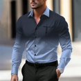 thumbnail image 1 of Camisa abotonada de lujo para hombre, suave y cómoda, con solapa, manga larga, diseño de diseñador, moda 2024, nuevo estilo, 1 of 6