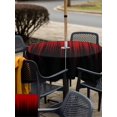 thumbnail image 5 of Outdoor Tablecloths with Umbrella Hole & Zipper, Dark Red Black Ombre 54x54 Inch Square Tablecloths, Modern Abstract Art Striped Gradient Waterproof Table Cloth, Patio/Pool/Picnic Table Covers, 5 of 8