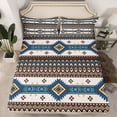 thumbnail image 2 of Feelyou Western Fashion Aztec Bed Sheets for Adult, Vintage Tribal Abstract King Sheets, Rustic Cowgirl Cowboy Sheet Set, Lightweight Room Decor, 4pcs, 2 of 7